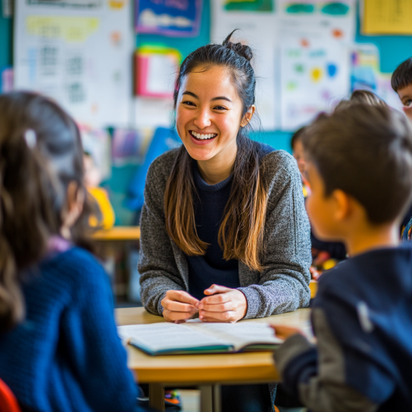 ejemplo de acompañamiento pedagógico en el aula, Example of Pedagogical Support in the Classroom, Beispiel für pädagogische Begleitung im Klassenzimmer